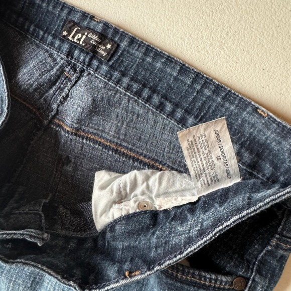 L.e.i Jeans Juniors 15 15S Blue Dark Wash Ashley Skinny Stretch Denim Pants Y2K - Picture 5 of 8